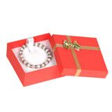 Red Linen Bow Tie Jewelry Bangle Gift Packaging Boxes